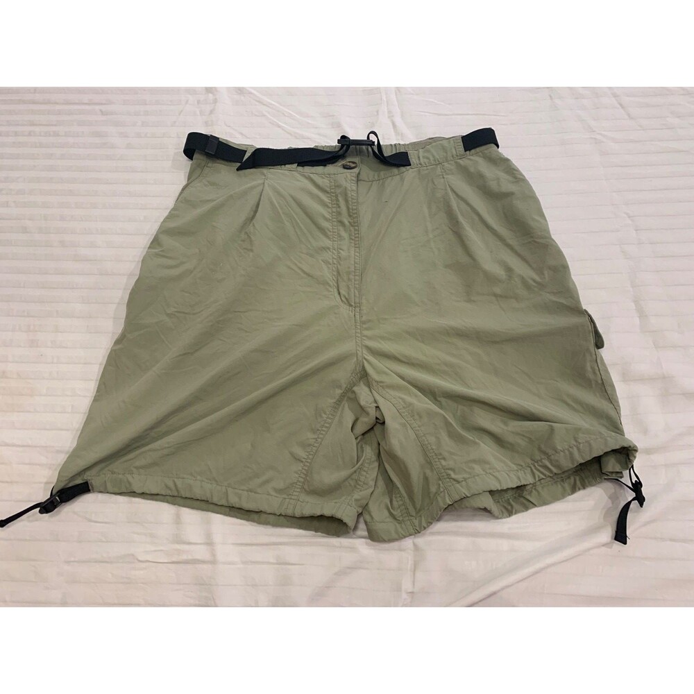 EXOFFICIO WOMENS NYLON UNLINED CARGO BELTED SHORTS SIZE 14-16